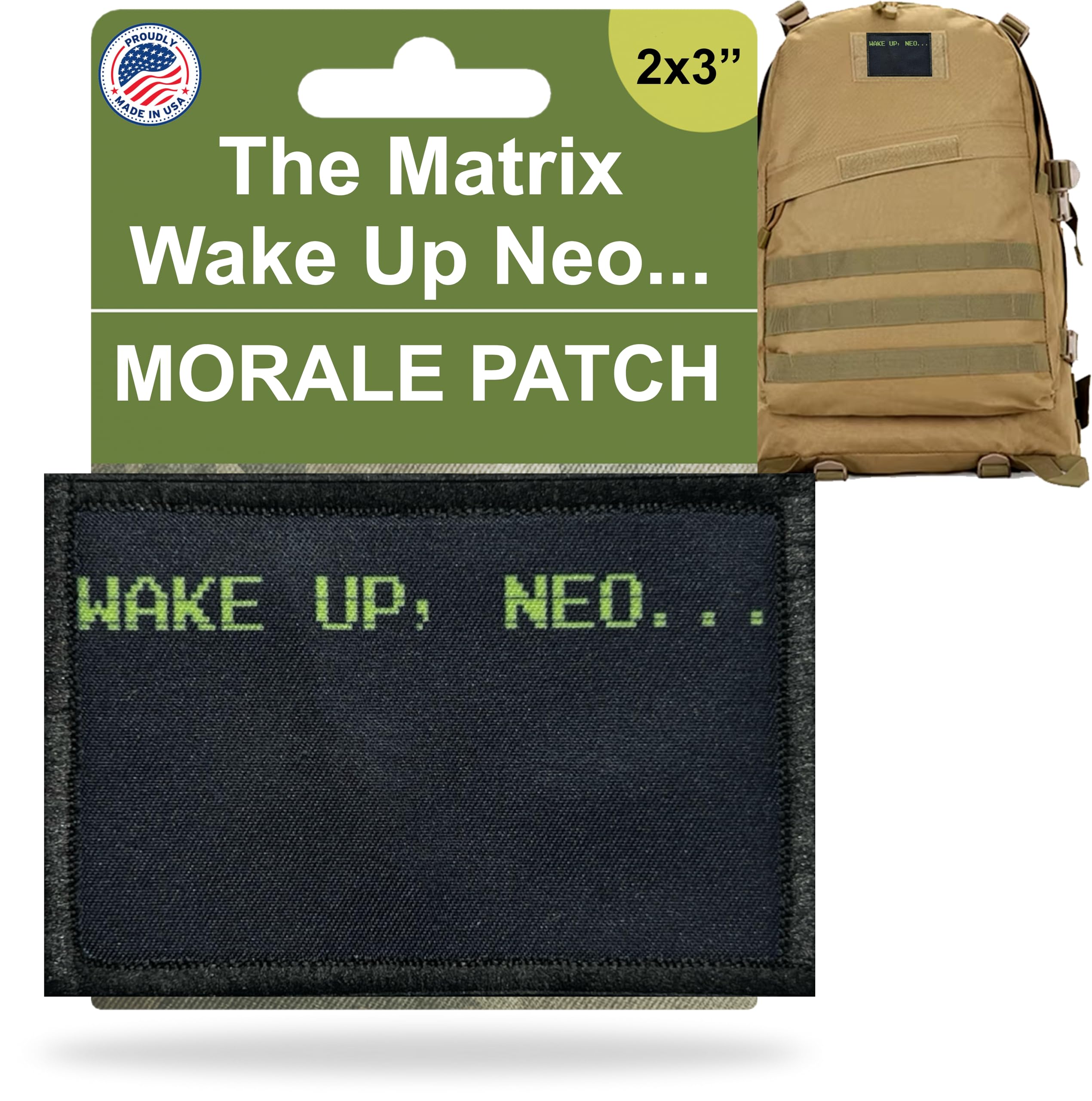 Amazon.com: 2x3 Wake Up Neo Matrixx Morale Patch| Neo Patch by